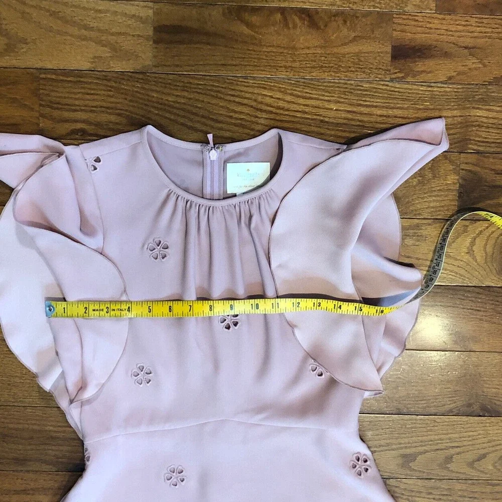kate spade Blush Pink Mini Dress with Ruffle Sleeves